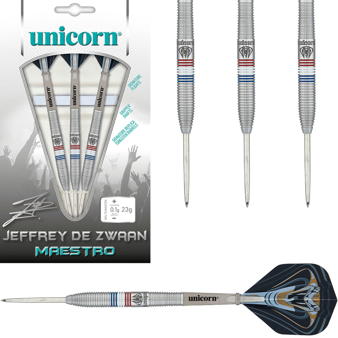 Jeffrey De Zwaan Phase 2 Maestro 90% Tungsten Steel Tip by Unicorn