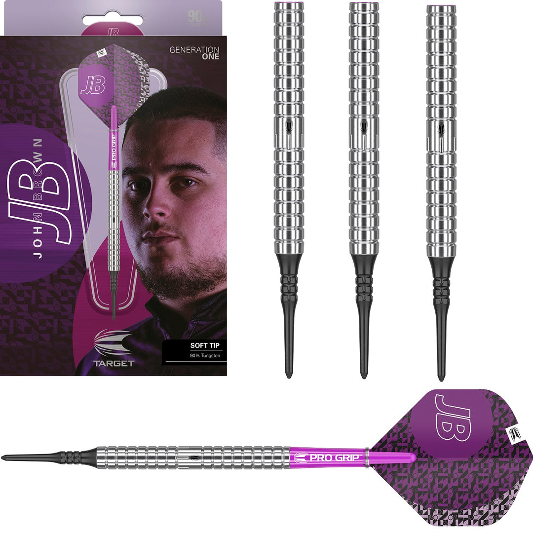 John Brown 90% Tungsten Soft Tip Darts By Target