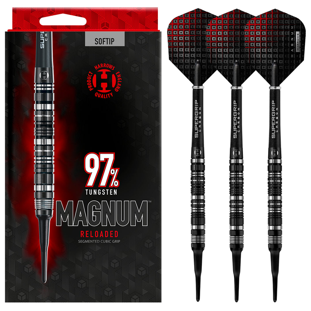 Magnum Reloaded 97% Tungsten Soft Tip Darts by Harrows