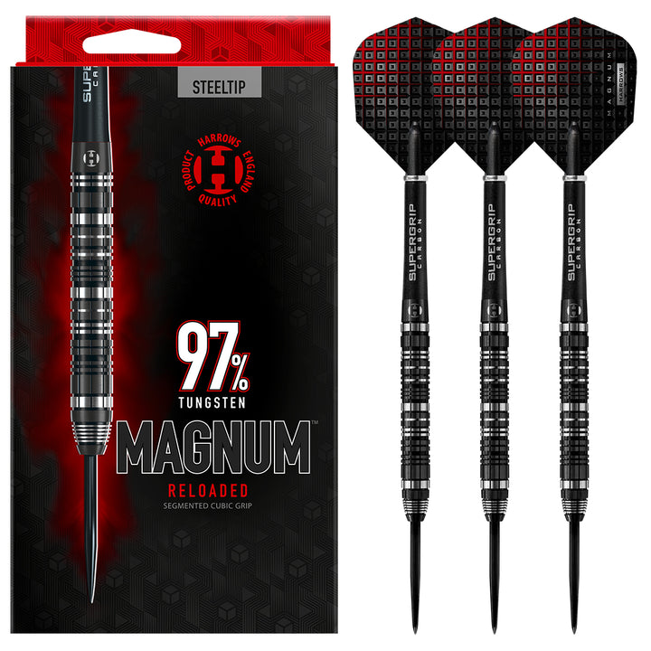 Magnum Reloaded 97% Tungsten Steel Tip Darts by Harrows