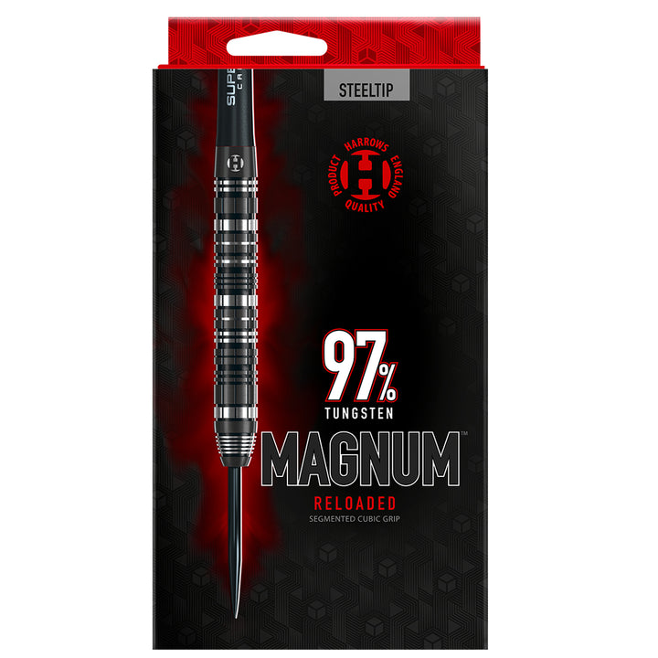 Magnum Reloaded 97% Tungsten Steel Tip Darts by Harrows
