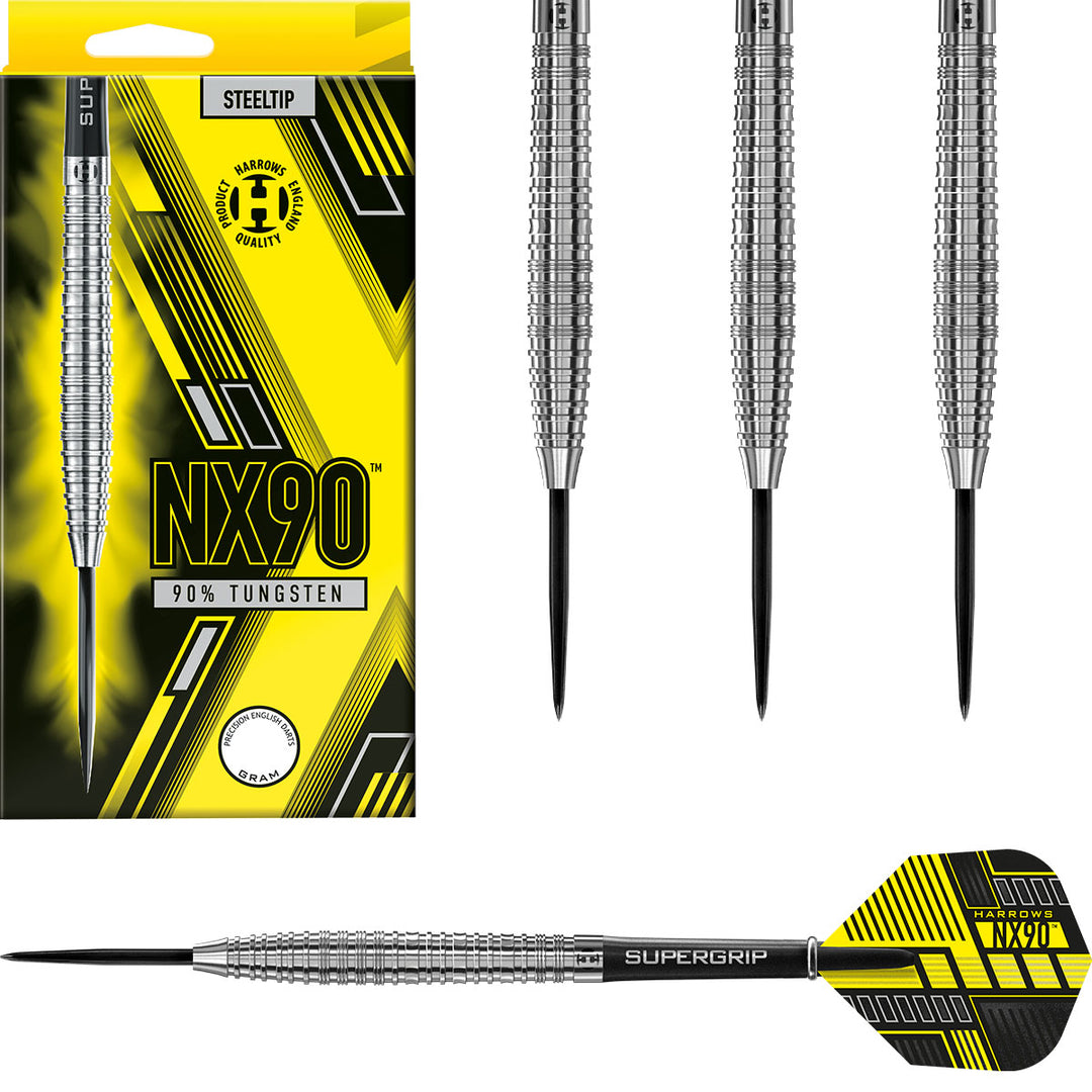 NX90 90% Tungsten Steel Tip Darts by Harrows