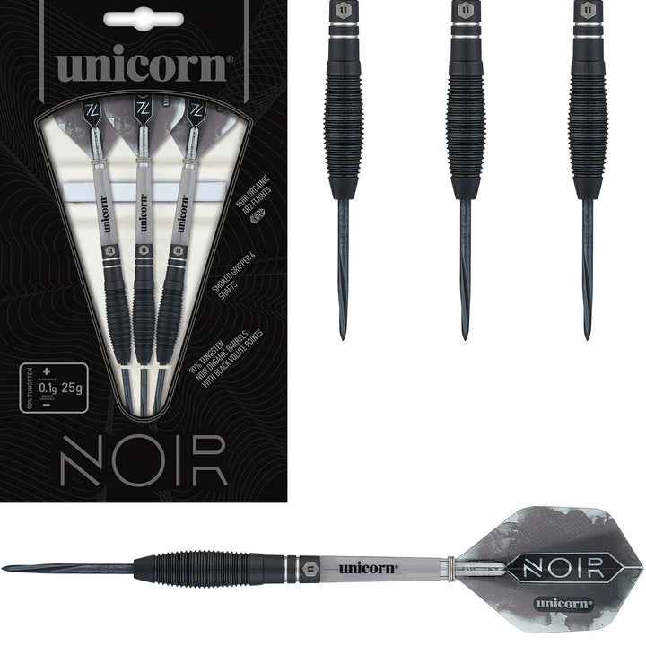 Noir Style 1 90% Tungsten Steel Tip Darts by Unicorn