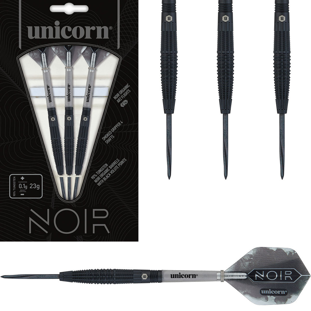 Noir Style 2 90% Tungsten Steel Tip Darts by Unicorn