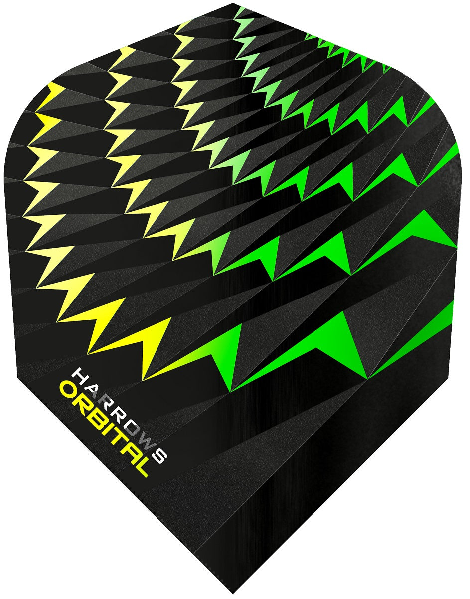 Harrows Orbital Yellow / Green Standard Dart Flights