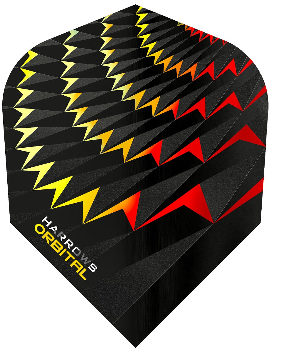 Harrows Orbital Yellow / Red Standard Dart Flights