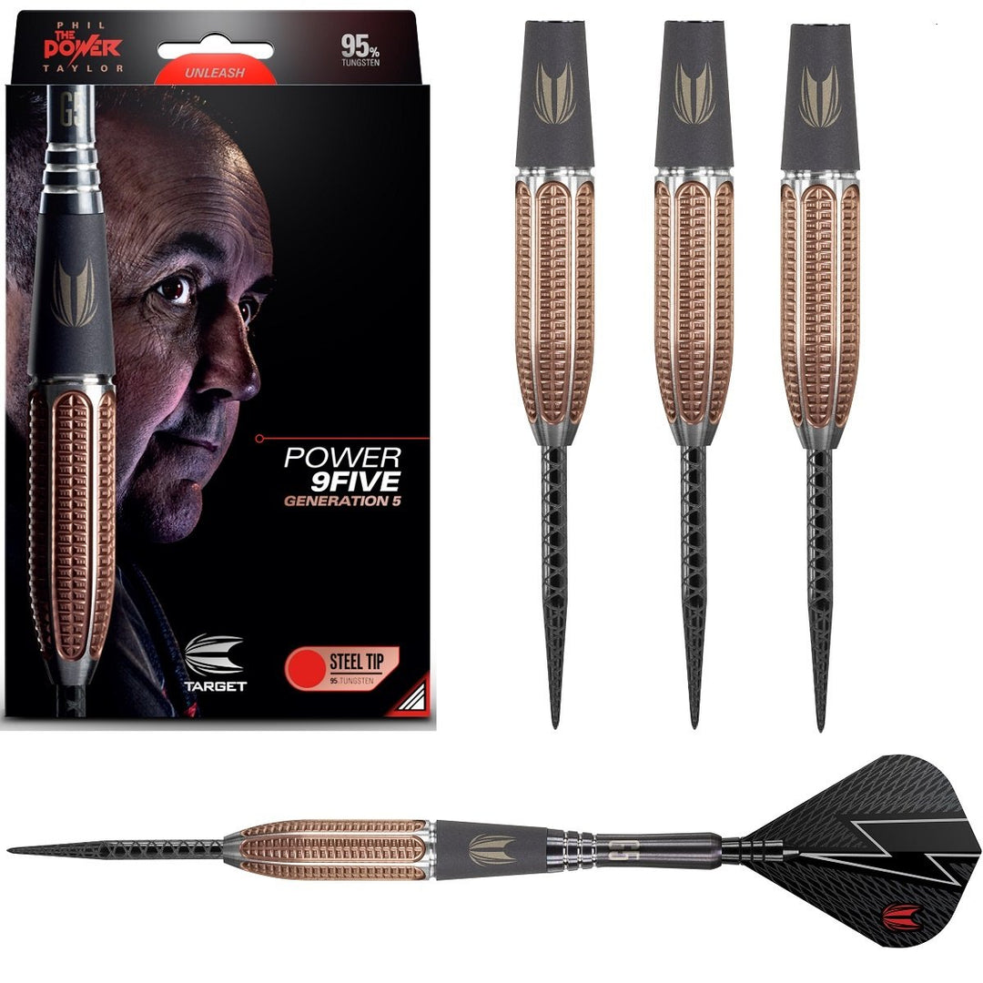 Phil Taylor Gen 5 9FIVE 95% Tungsten Steel Tip Darts by Target