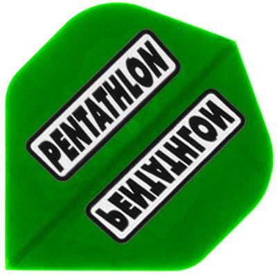Pentathlon 100 Micron Green Clear Panel Dart Flights 