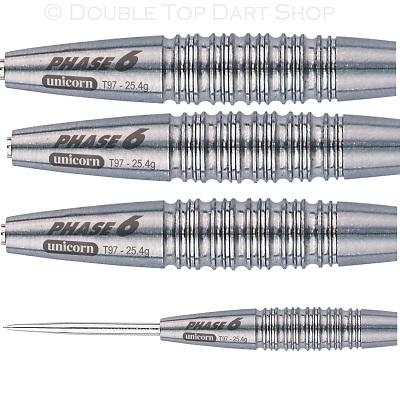 Unicorn Purist Phase 6 Natural 97% Tungsten Steel Tip Darts