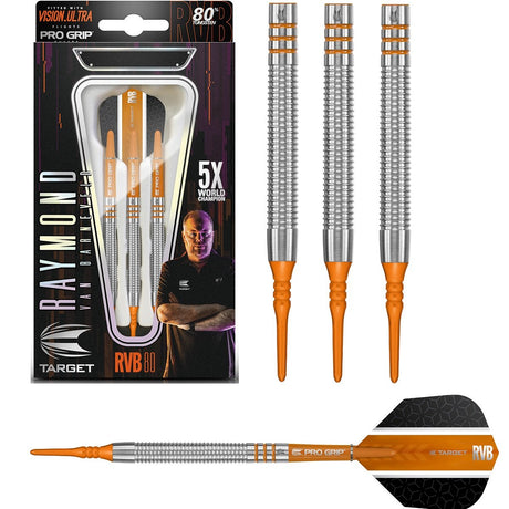 Raymond van Barneveld RVB80 Tungsten Soft Tip Darts by Target