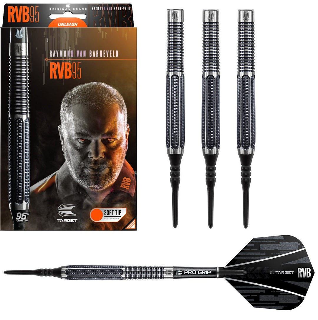 Raymond van Barneveld RVB95 Tungsten Soft Tip Darts by Target