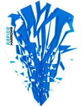 Harrows Rapide Kite Aqua on White Dart Flights