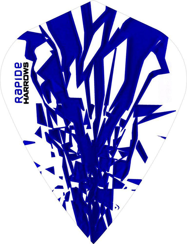 Harrows Rapide Kite Blue on White Dart Flights