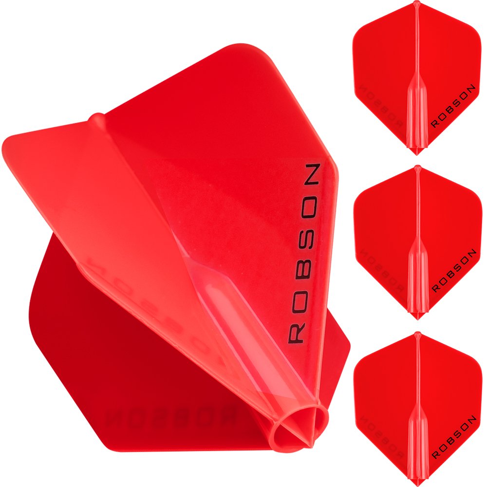 Robson Plus Dart Flights Red No6 Standard Shape