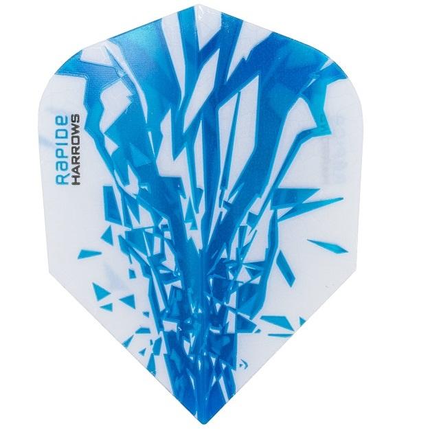 Harrows Rapide Aqua on White Dart Flights