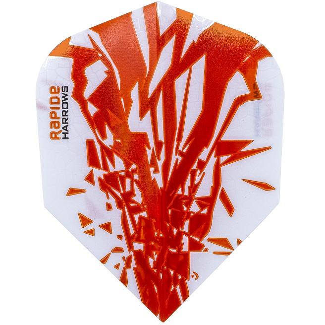 Harrows Rapide Orange on White Dart Flights