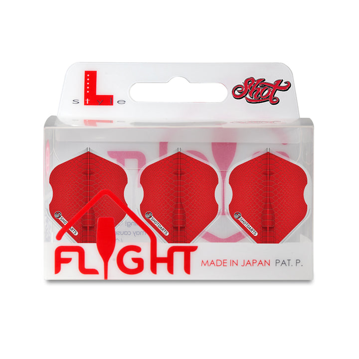 L-Style EZ L1 Americana Gator Dart Flights Red by Shot