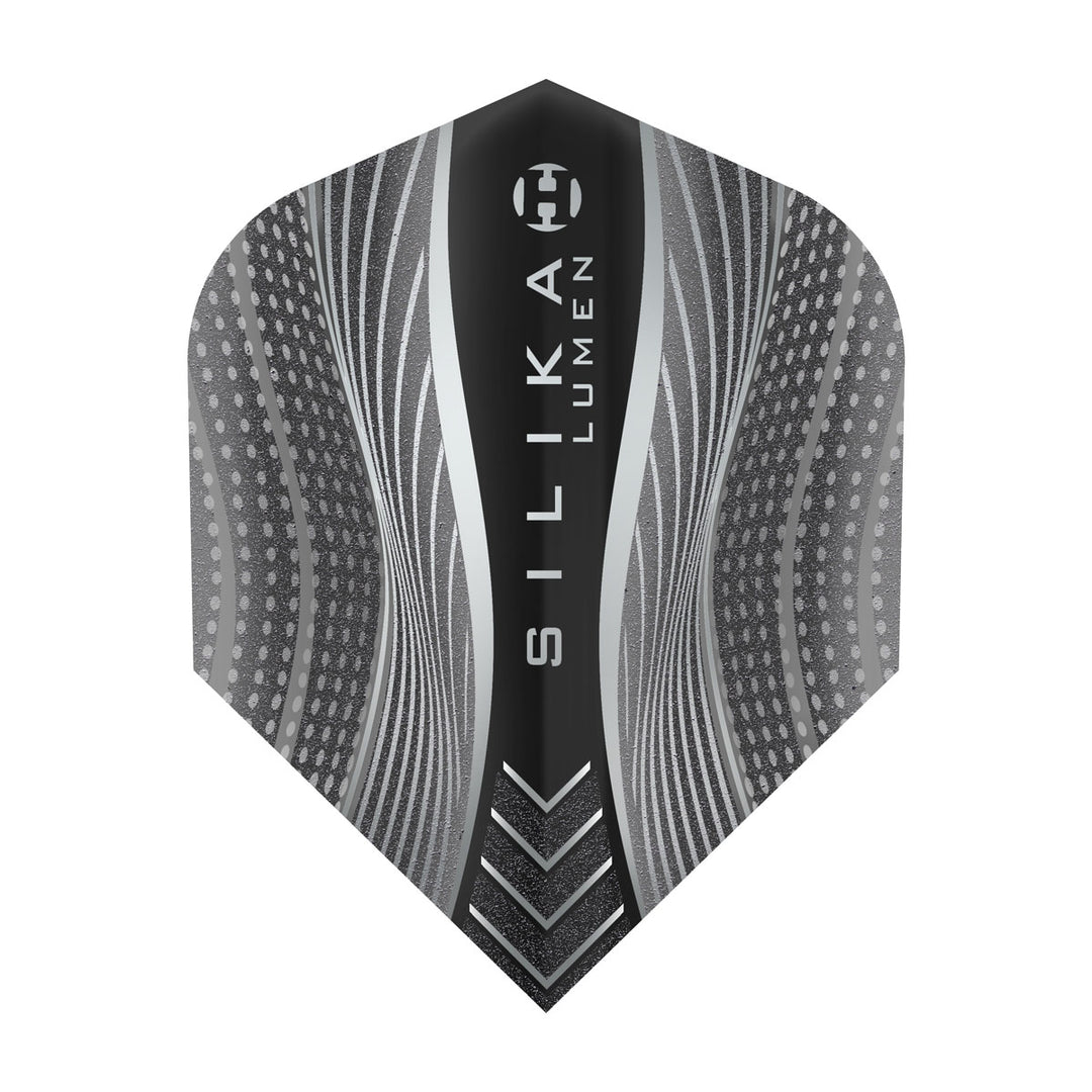 Silika Lumen No6 Standard Black Dart Flights by Harrows