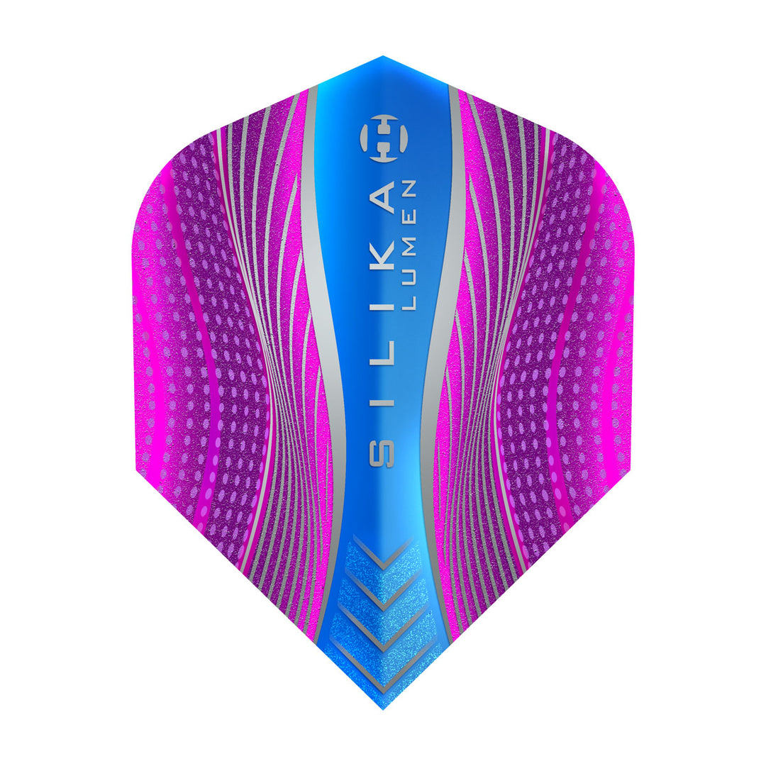 Silika Lumen No6 Standard Aqua/Pink Dart Flights by Harrows