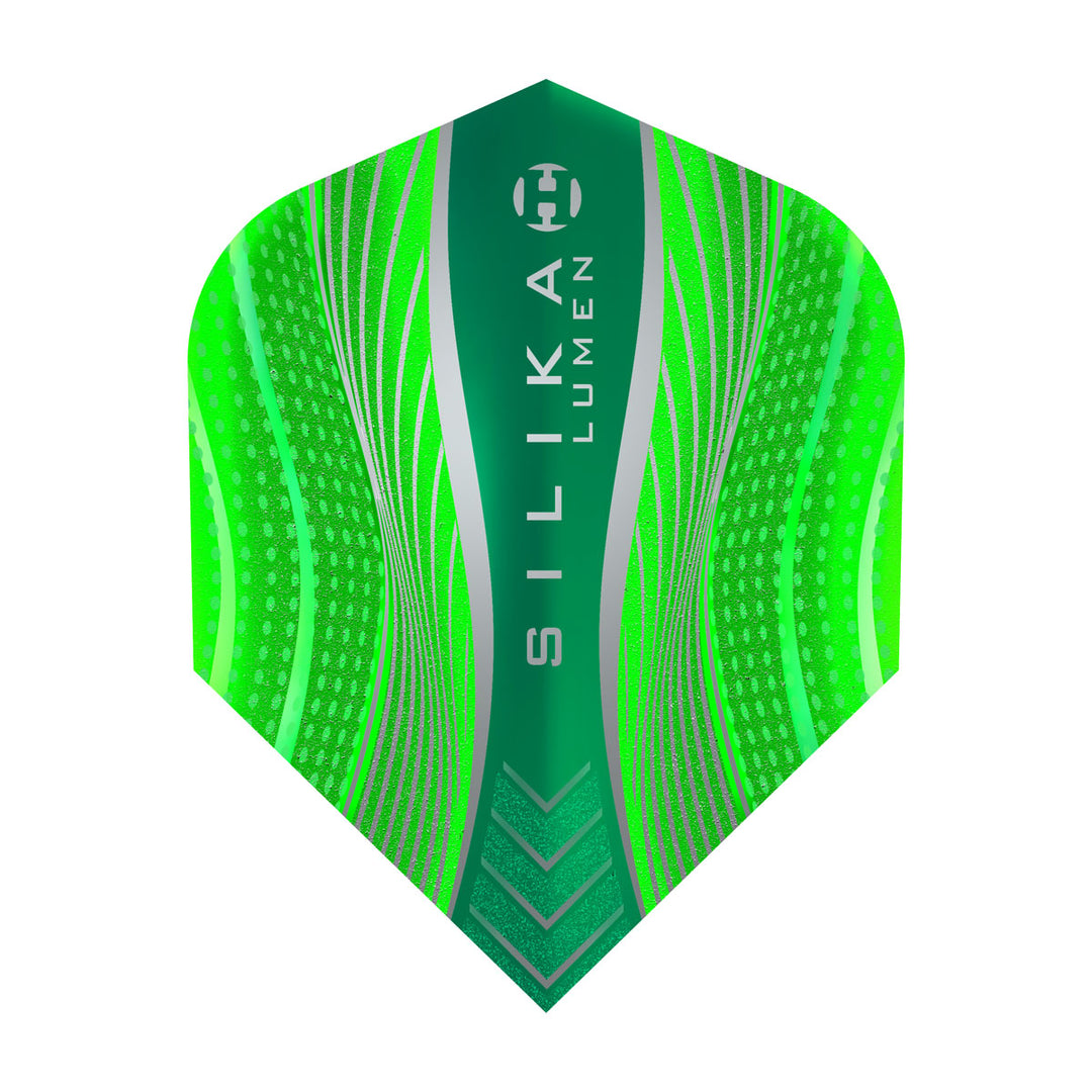 Silika Lumen No6 Standard Green Dart Flights by Harrows