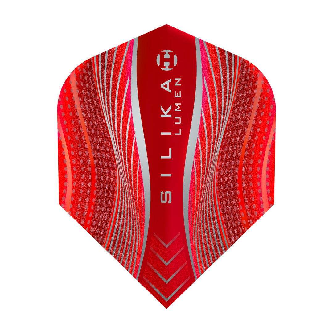 Silika Lumen No6 Standard Red Dart Flights by Harrows