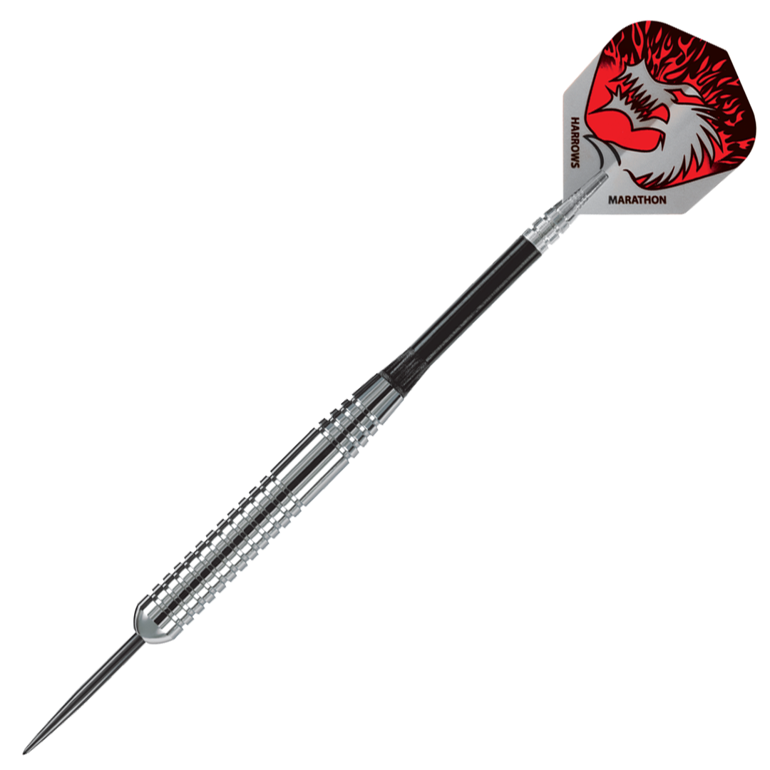 Harrows Silver Arrows Ringed Chromed Brass Steel Tip Darts