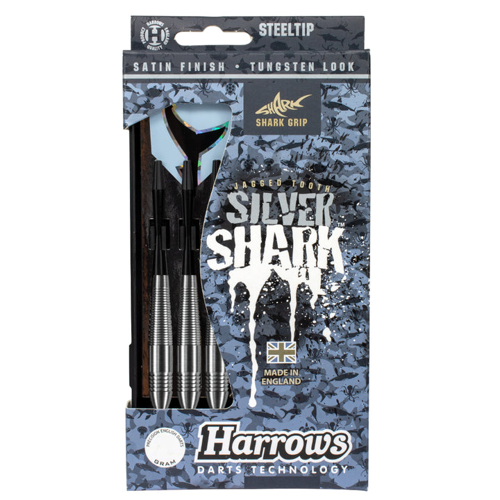 Harrows Silver Shark Style B Tungsten Look Steel Tip Darts
