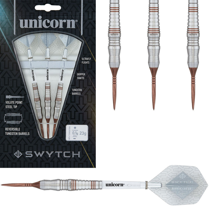 Swytch Rosso 80% Tungsten Steel Tip Darts by Unicorn