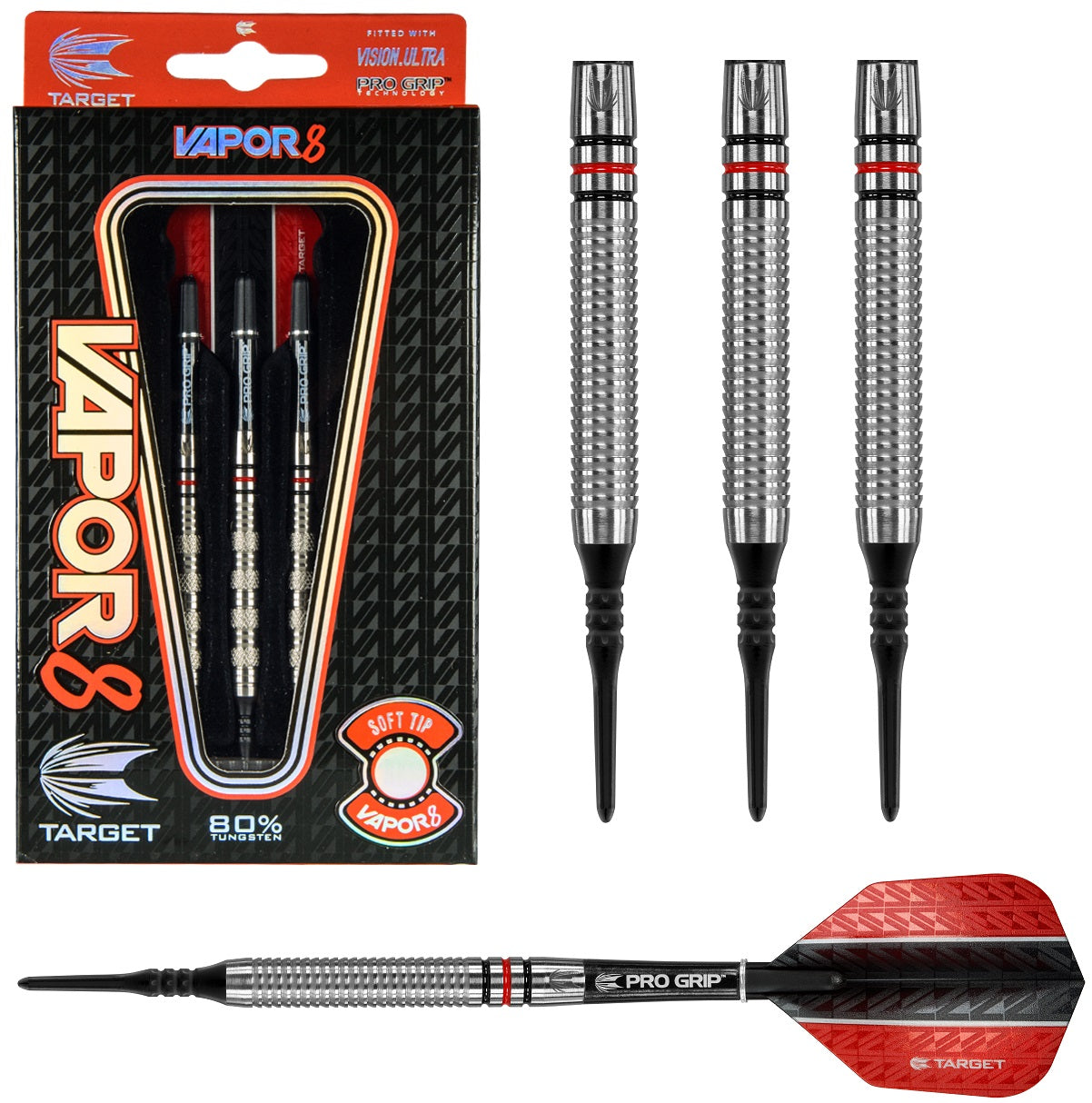 Vapor 8 Tungsten 02 Soft Tip Darts by Target - Vapor8