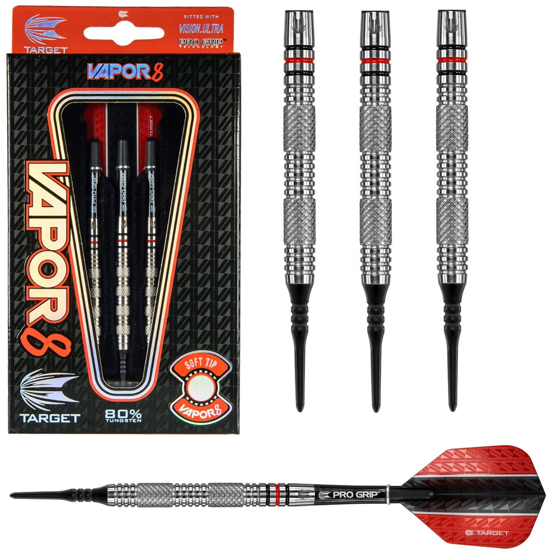 Vapor 8 Tungsten 03 Soft Tip Darts by Target - Vapor8 55mm Barrel