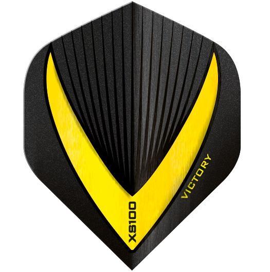100 Sets Victory Darts XS100 Vista-R Yellow Extra Strong Dart Flights