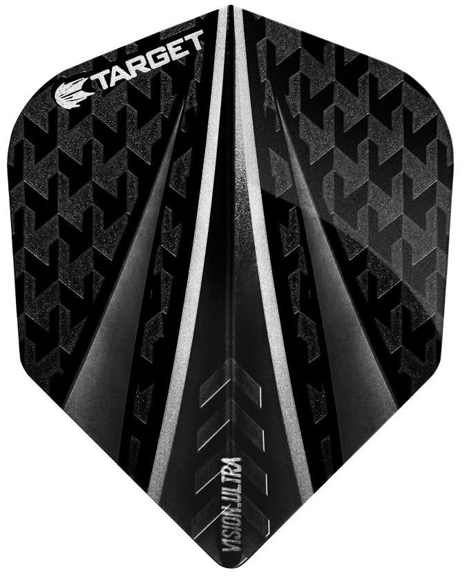 Target Pro 100 Vision Ultra Black 3 Fin Dart Flights 