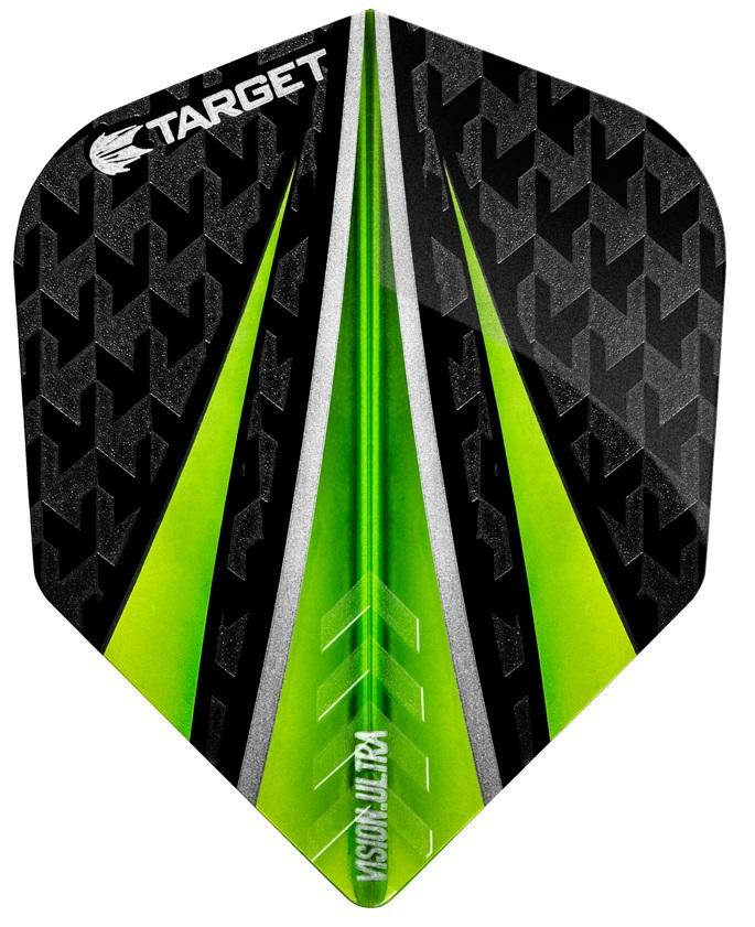 Target Pro 100 Vision Ultra Green 3 Fin Dart Flights 