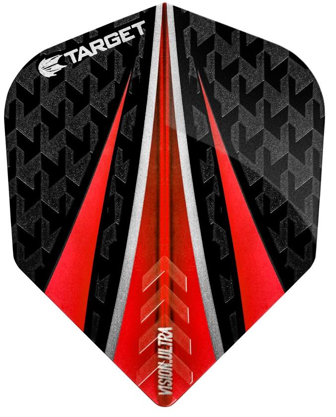 Target Pro 100 Vision Ultra Red 3 Fin Dart Flights 