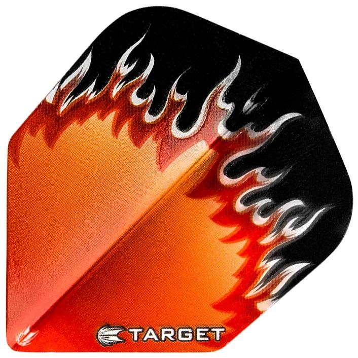 Target Pro 100 Vision Orange Red Flame Standard Shape Dart Flights