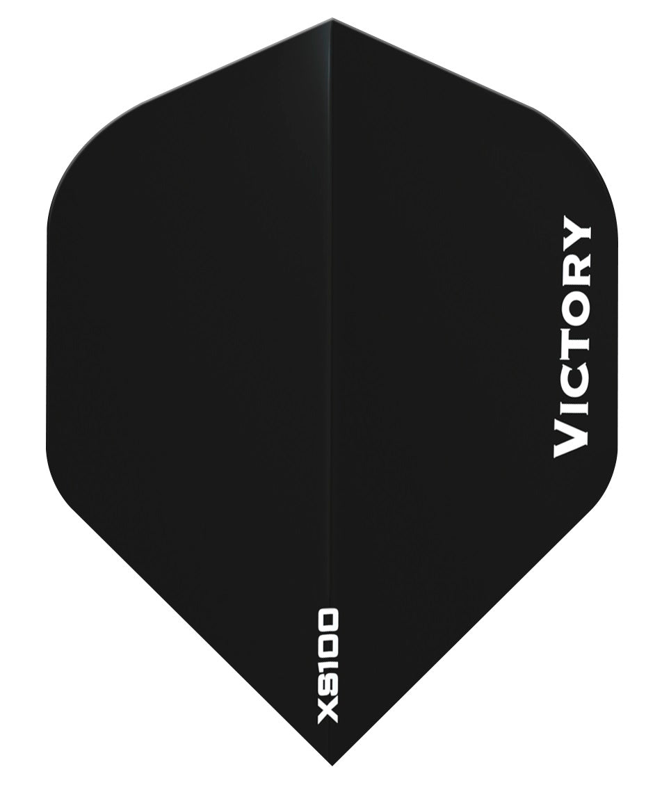 100 Sets Victory Darts XS100 Colours Black Extra Strong Dart Flights
