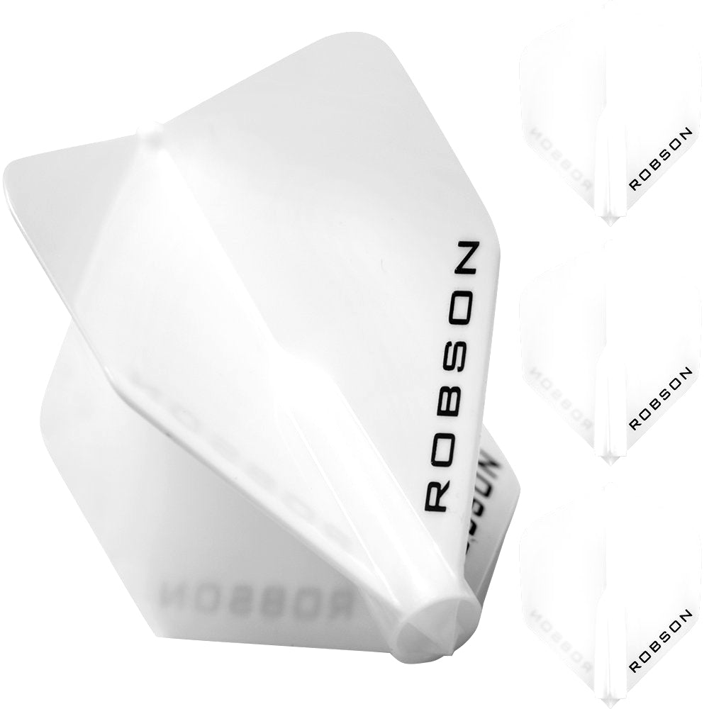 Robson Plus Dart Flights White No2 Standard Shape