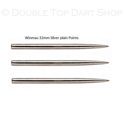 Winmau Silver Plain / Smooth Grip Replacement Dart Points
