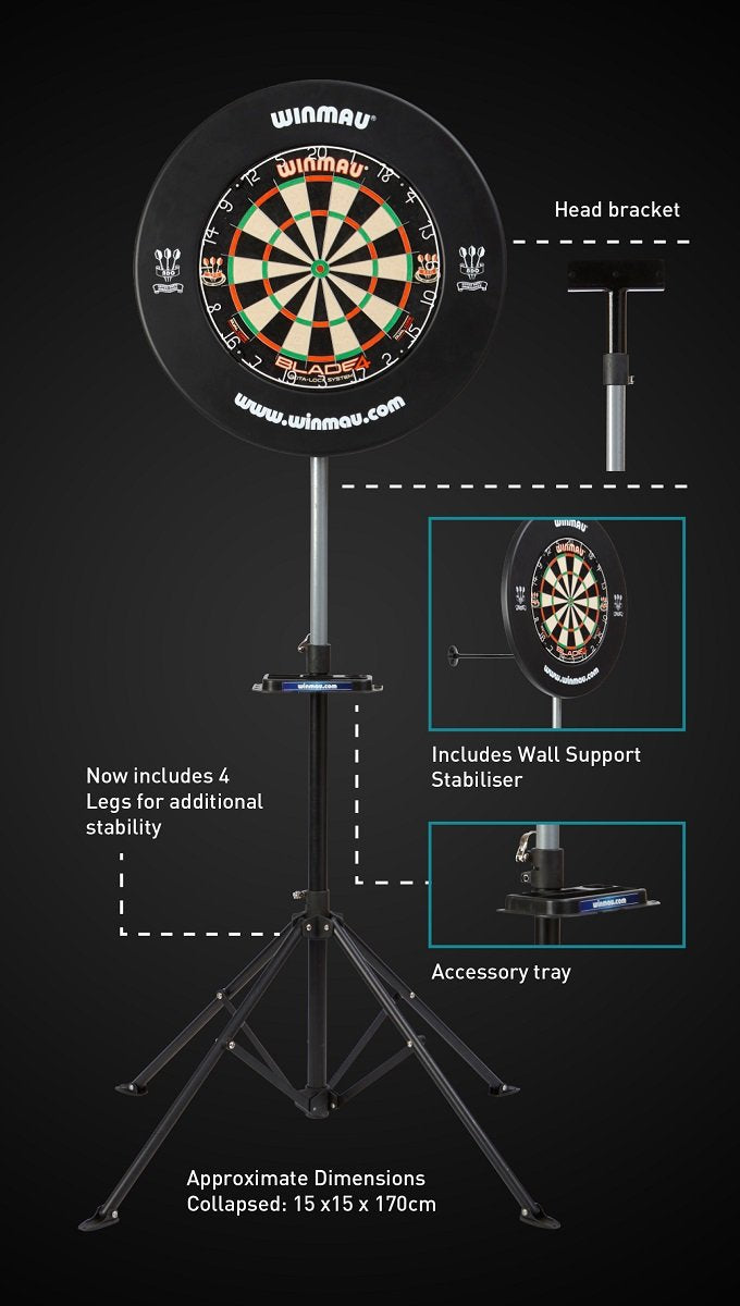 Winmau Xtreme 2 Portable Dartboard Stand (Stand Only)