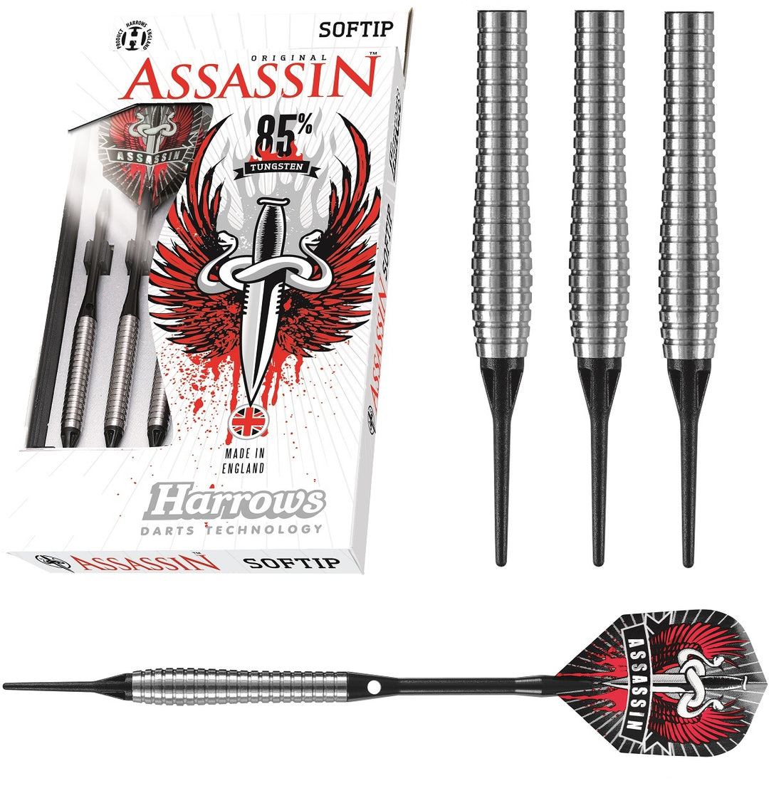 Harrows Assassin 85% Tungsten Ringed Style A Soft Tip Darts