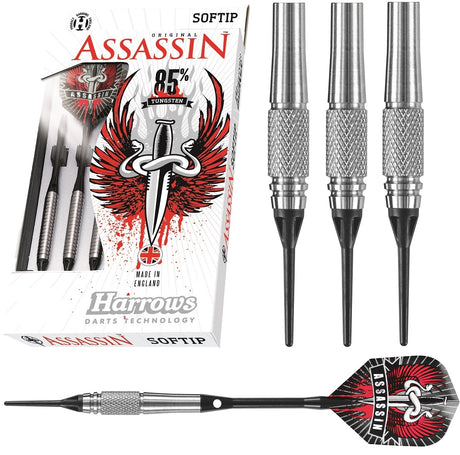 Harrows Assassin 85% Tungsten K Soft Tip Darts
