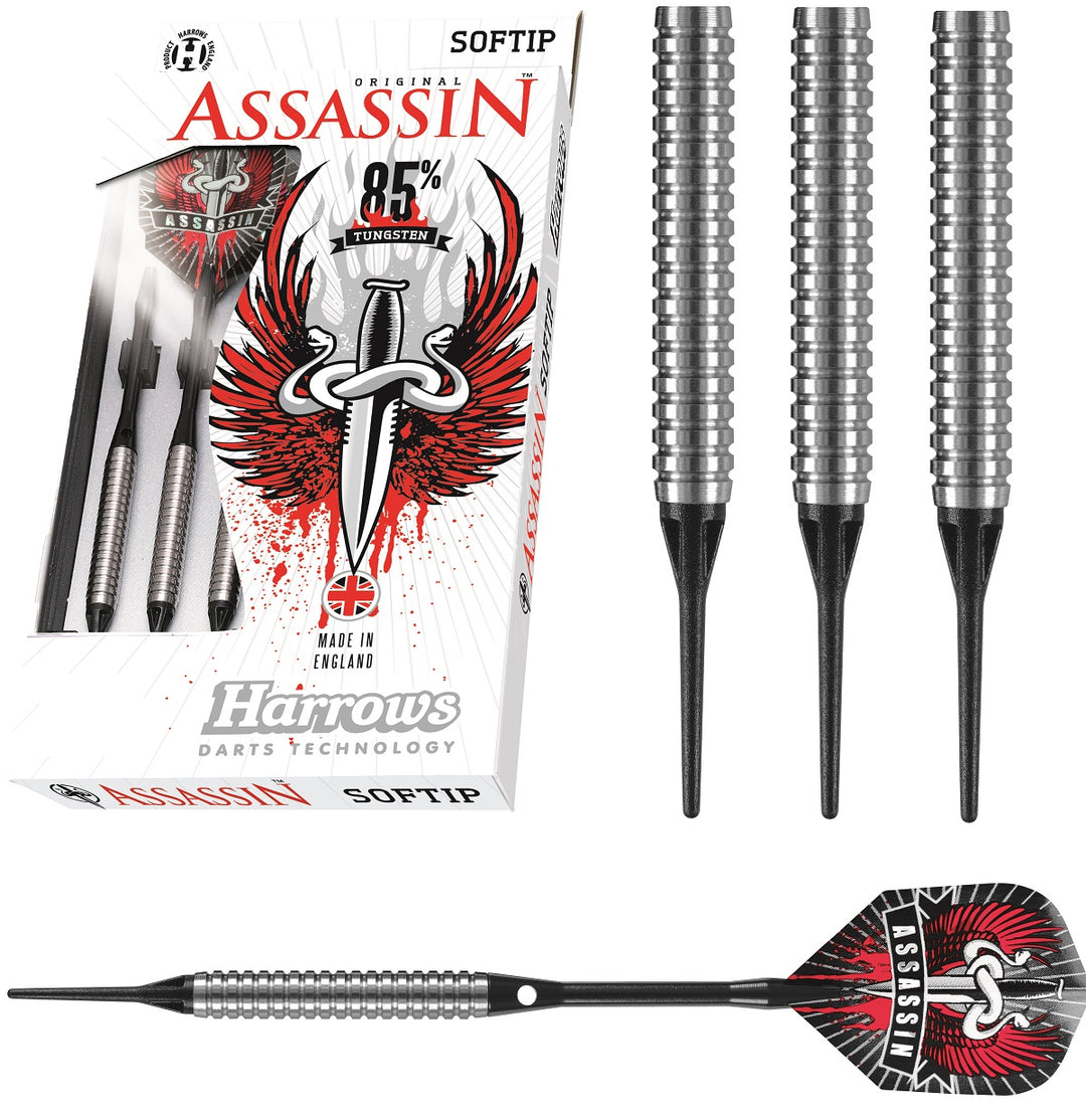 Harrows Assassin 85% Tungsten Ringed Soft Tip Darts