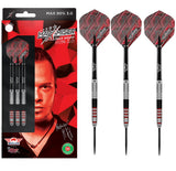 Max Hopp Version 3.0 Steel Tip Darts main product image showing the darts, packaging, flights, shafts, and included accessories