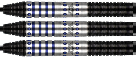 Richard Veenstra Steel Tip Darts close up image showing detailed grip patterns, machining, coating, and precision craftsmanship