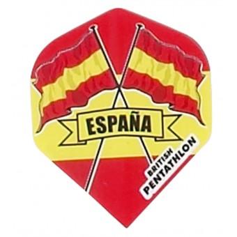 British Pentathlon Spain Flag Dart Flights