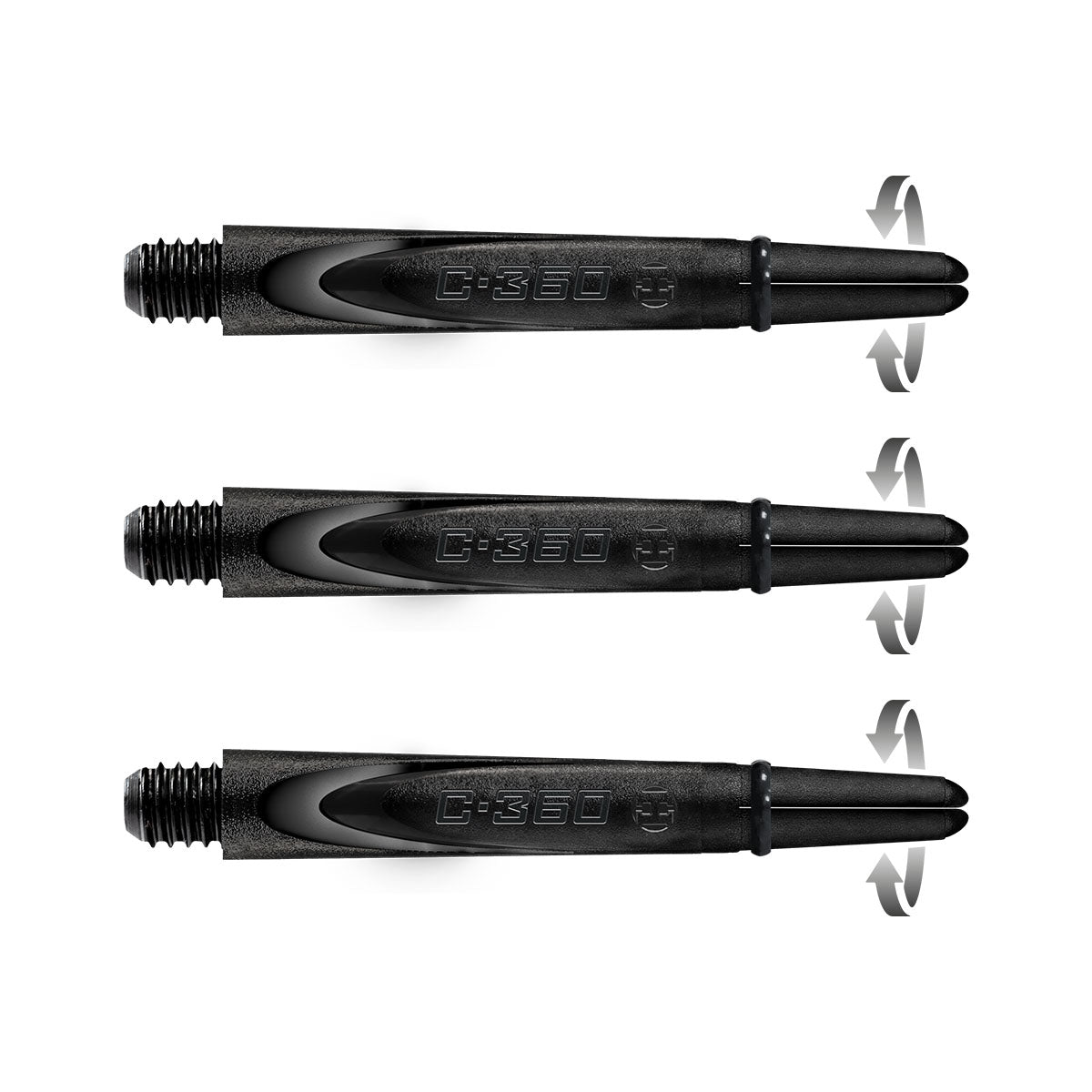 Harrows Carbon 360 Dart Stems Black Midi length variant image