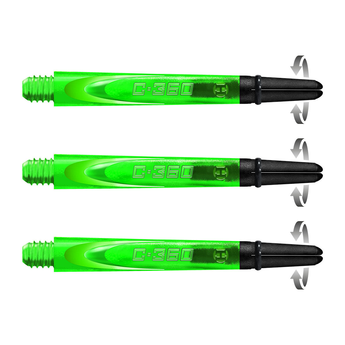 Harrows Carbon 360 Dart Stems Green Medium length variant image