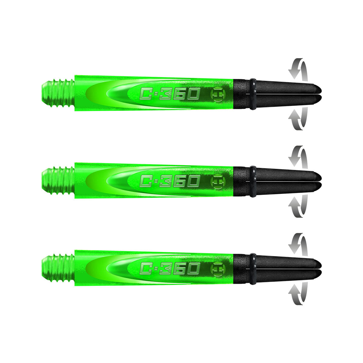 Harrows Carbon 360 Dart Stems Green Midi length variant image