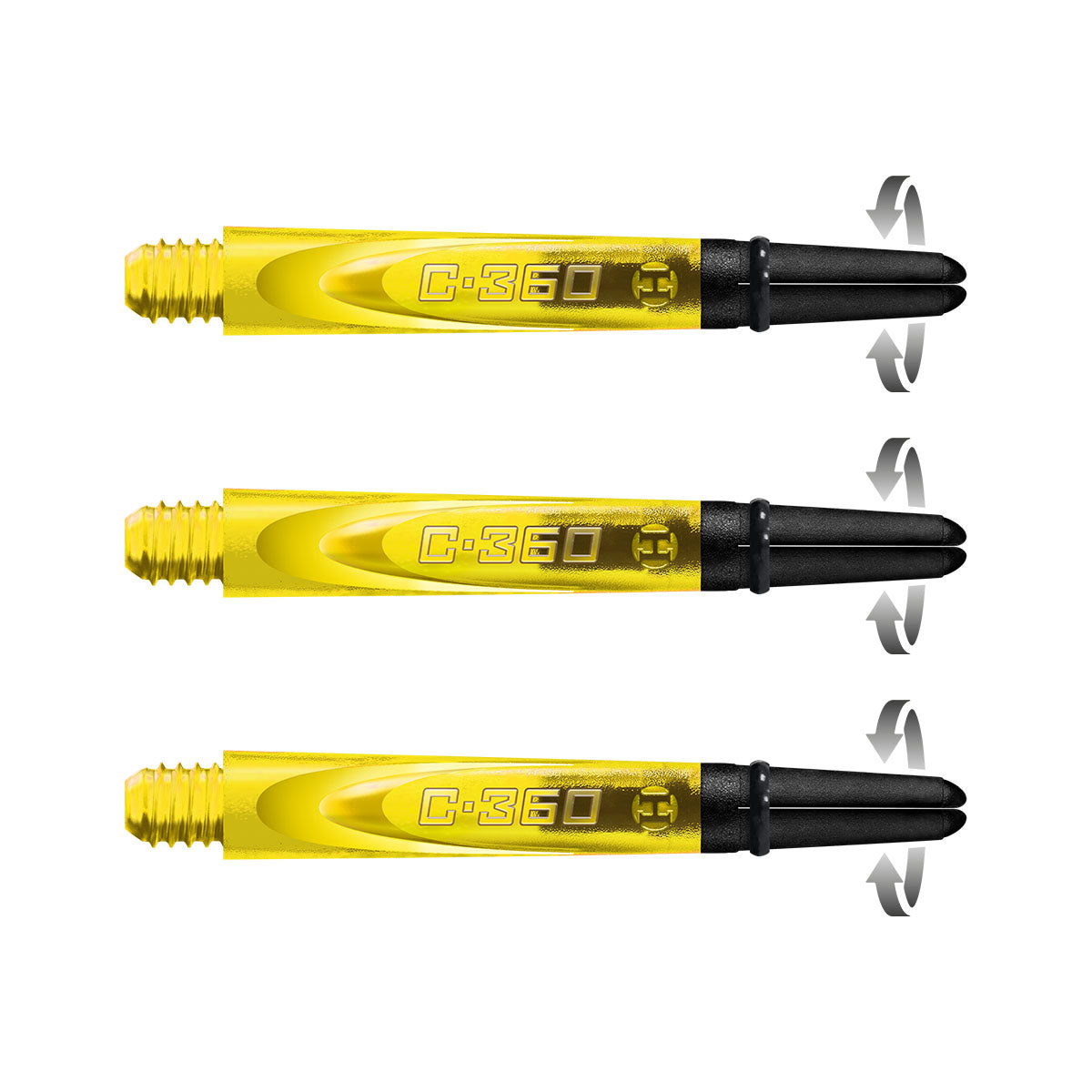 Harrows Carbon 360 Dart Stems Yellow Midi length variant image