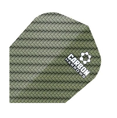 Harrows Carbon Green Dart Flights Extra Strong main image on a white background.